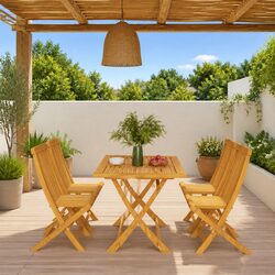Concise 5 Piece Garden Dining Set - Teak Wood