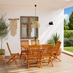 Compact 7-Piece Outdoor Dining Set for Any Space