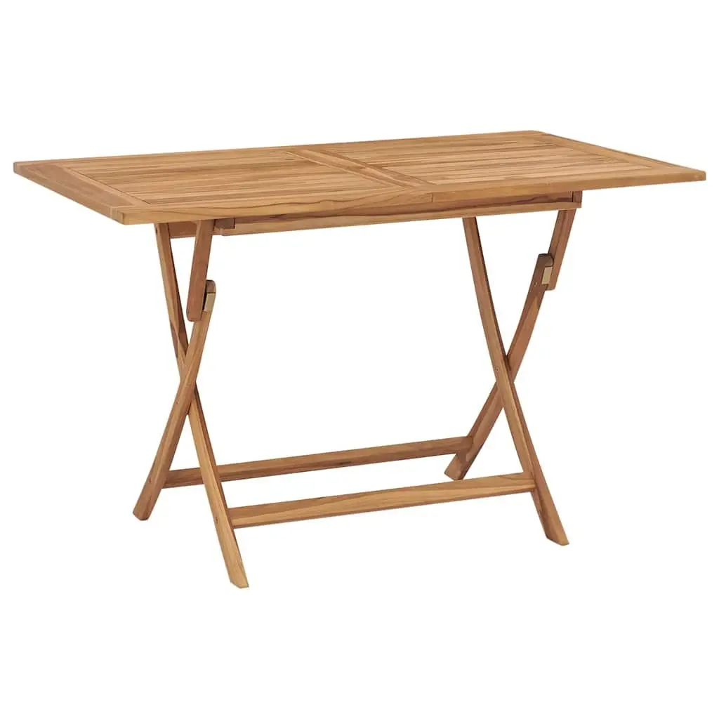Garden Dining Set Brown 7 Piece Teak Wood Foldable Table and Chairs