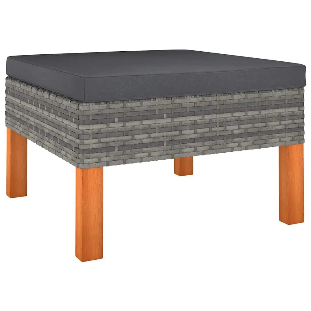 Garden Lounge Set Grey 6 Piece Weather Resistant with Cushions