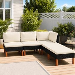 Compact and Elegant 5 Piece Outdoor Lounge Set