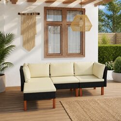 Compact and Stylish 4-Piece Outdoor Lounge Set