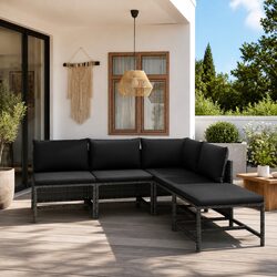 Efficient and Stylish 5 Piece Garden Lounge Set