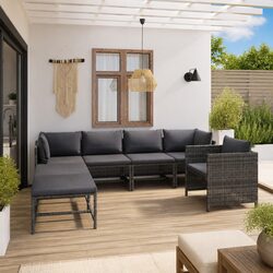 Charming 7-Piece Lounge Set for Relaxing Outdoors
