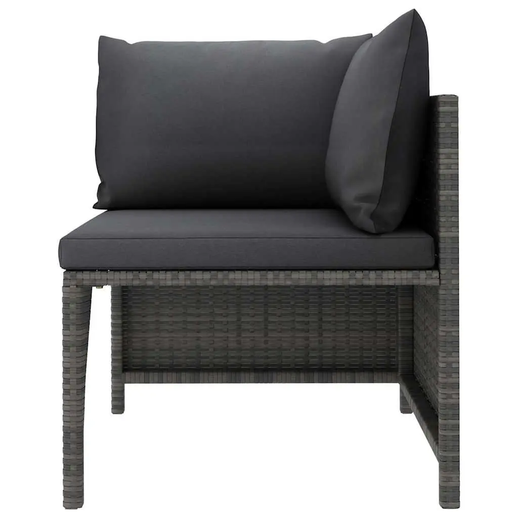 Garden Lounge Set 8 Piece Poly Rattan Outdoor Furniture with Cushions Grey