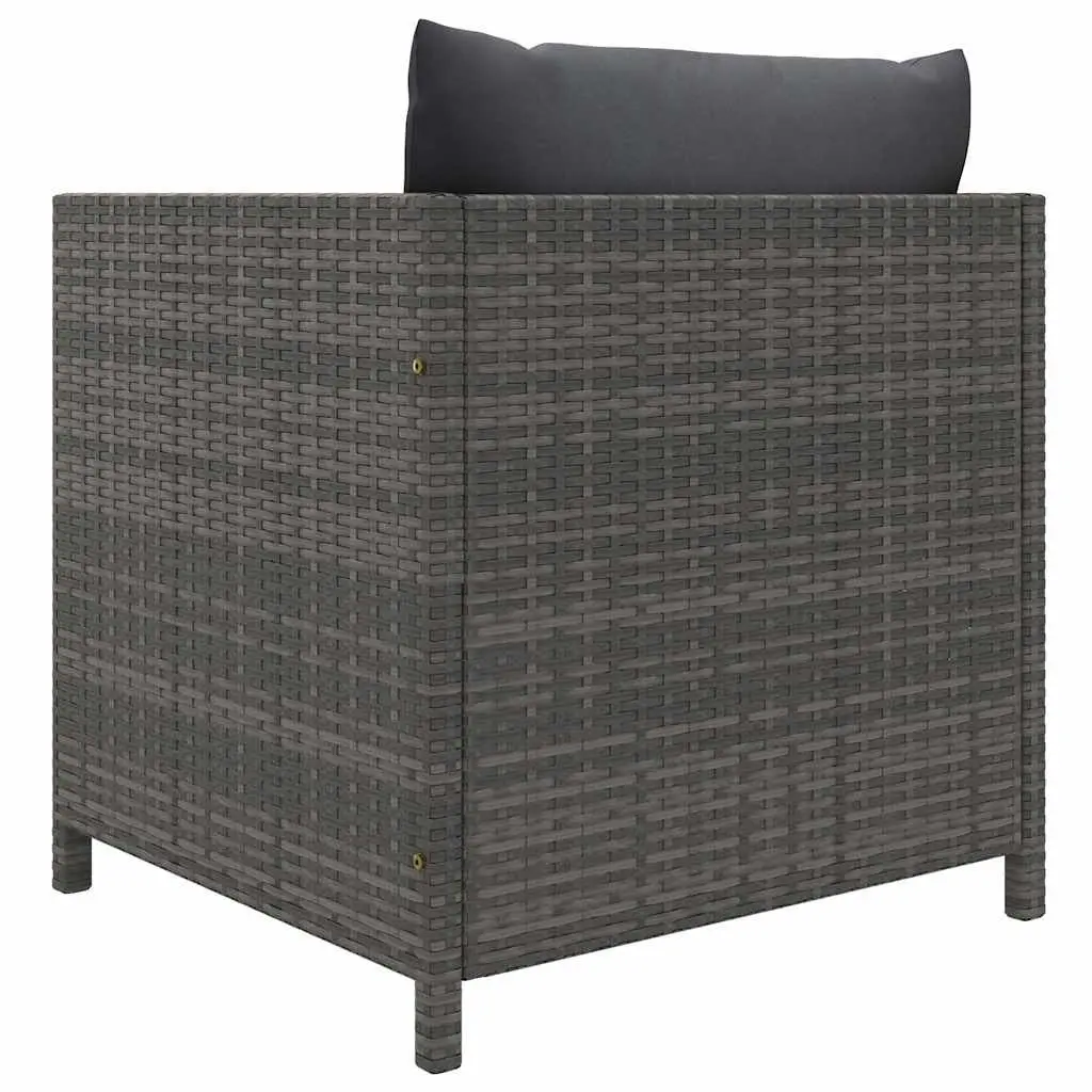 Garden Lounge Set 12 Piece Poly Rattan Outdoor Furniture Grey Modular Cushions
