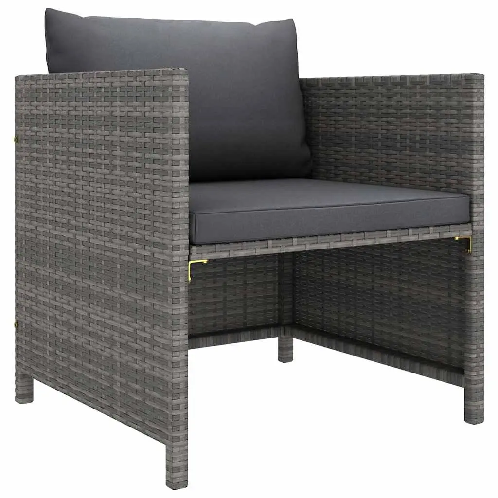 Garden Lounge Set 12 Piece Poly Rattan Outdoor Furniture Grey Modular Cushions