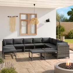 Compact 12-Piece Garden Lounge Set for Outdoor Fun