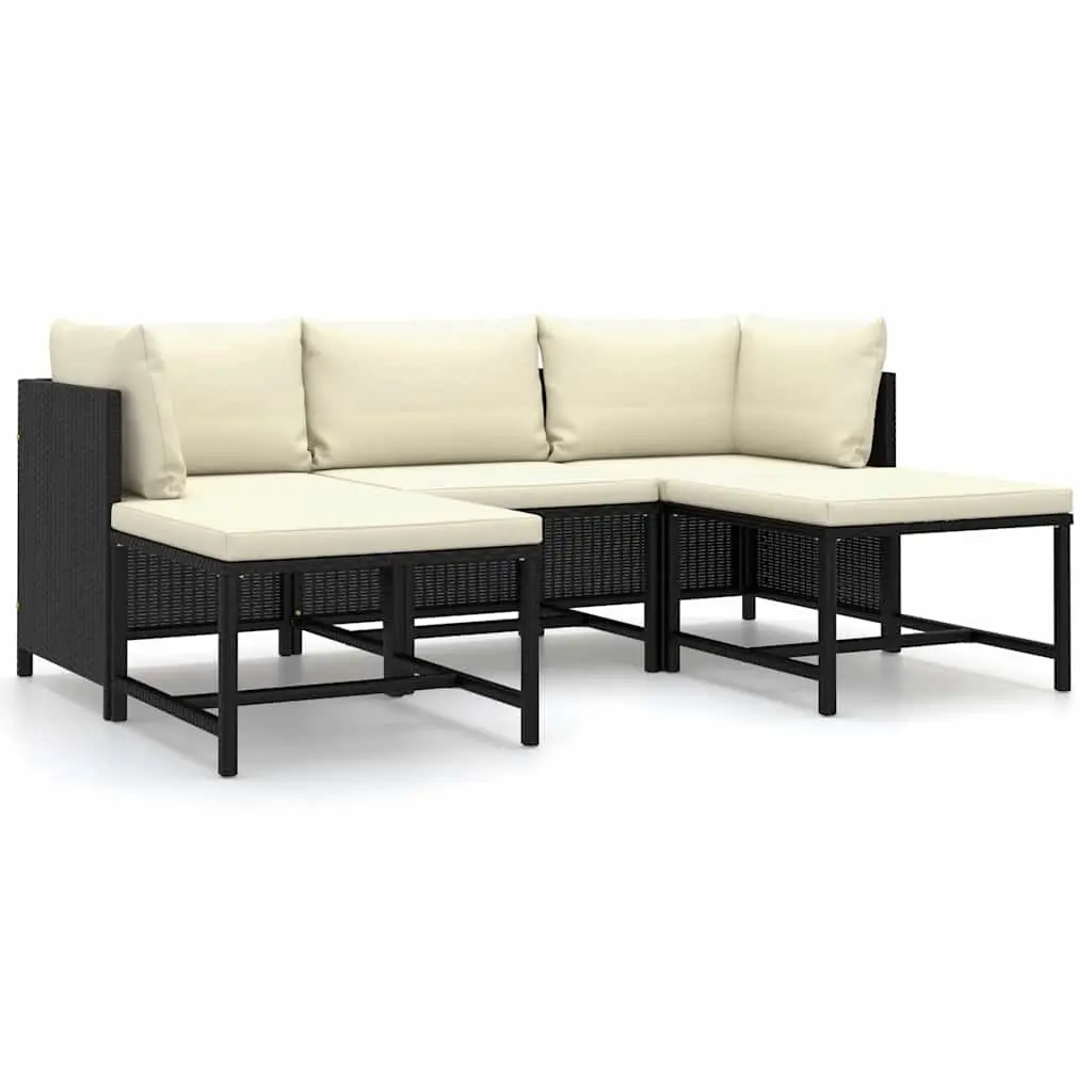 5-Piece Modular Lounge Set for Outdoor Comfort