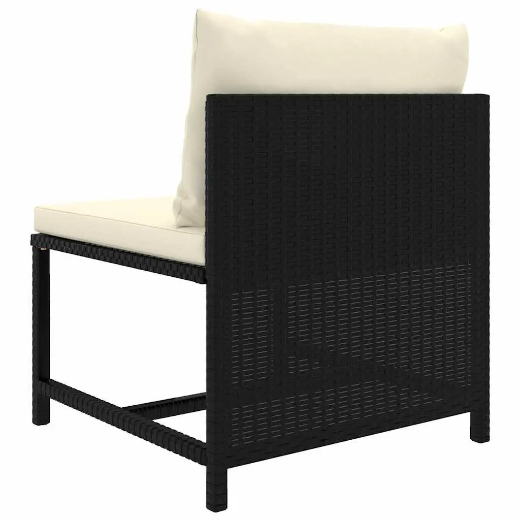 Garden Lounge Set 9 Piece Outdoor Furniture Poly Rattan Black Modular Patio