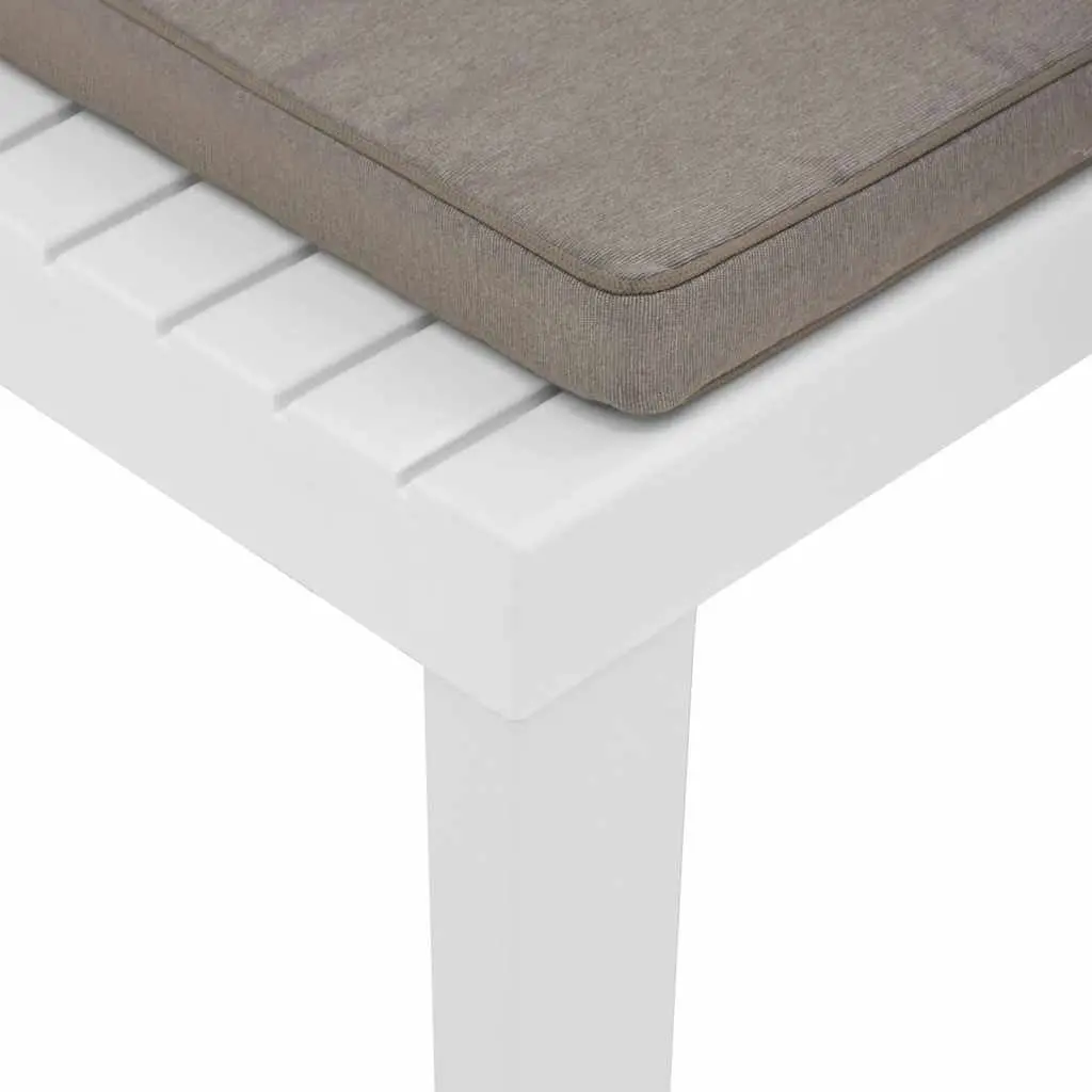 Outdoor Lounge Chairs with Cushions 2 Piece Set White Garden Seating Furniture