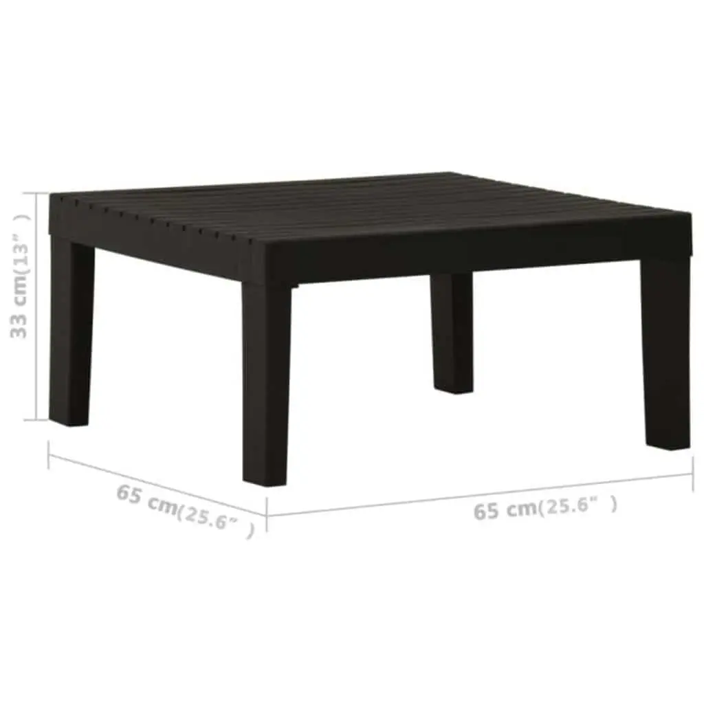 3 Piece Outdoor Lounge Set Grey with Cushions Table Bench Patio Furniture