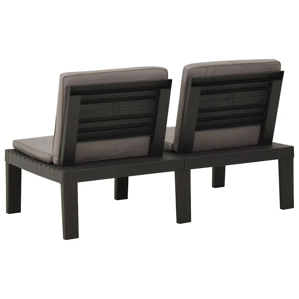 Garden Lounge Set Grey 4 Piece Outdoor Furniture with Cushions
