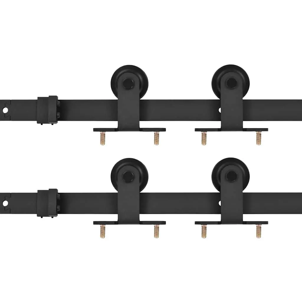 Sliding Door Hardware Kit with Black Finish