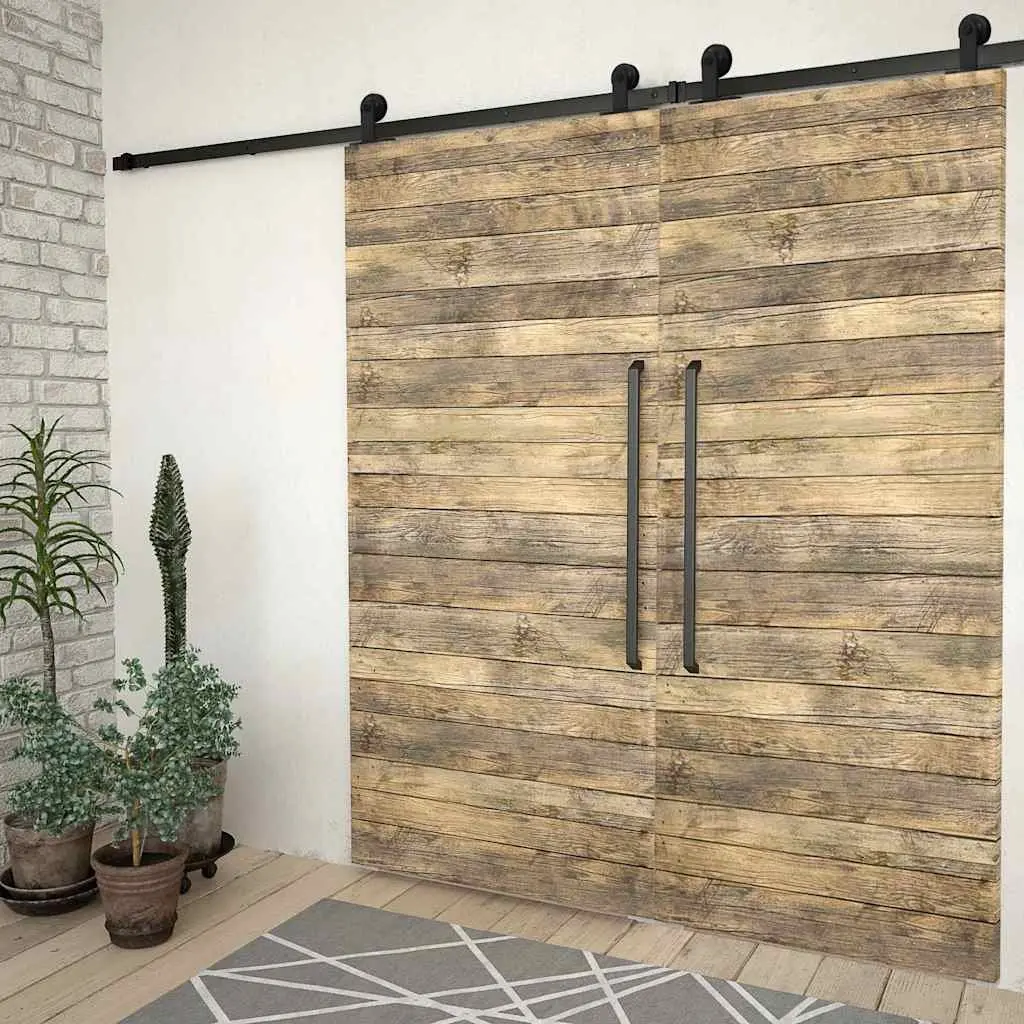Sliding Door Hardware Kit with Black Finish