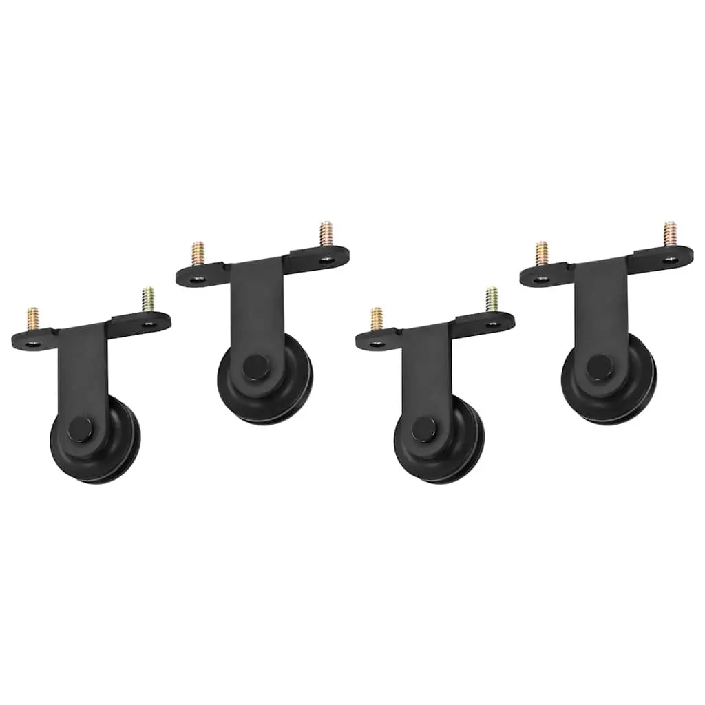 Sliding Door Hardware Kit with Black Finish