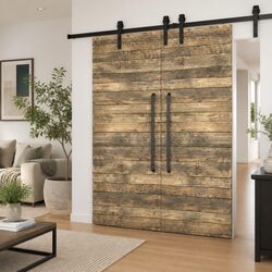 Sliding Door Hardware Kit with 183cm Track—Easy Installation