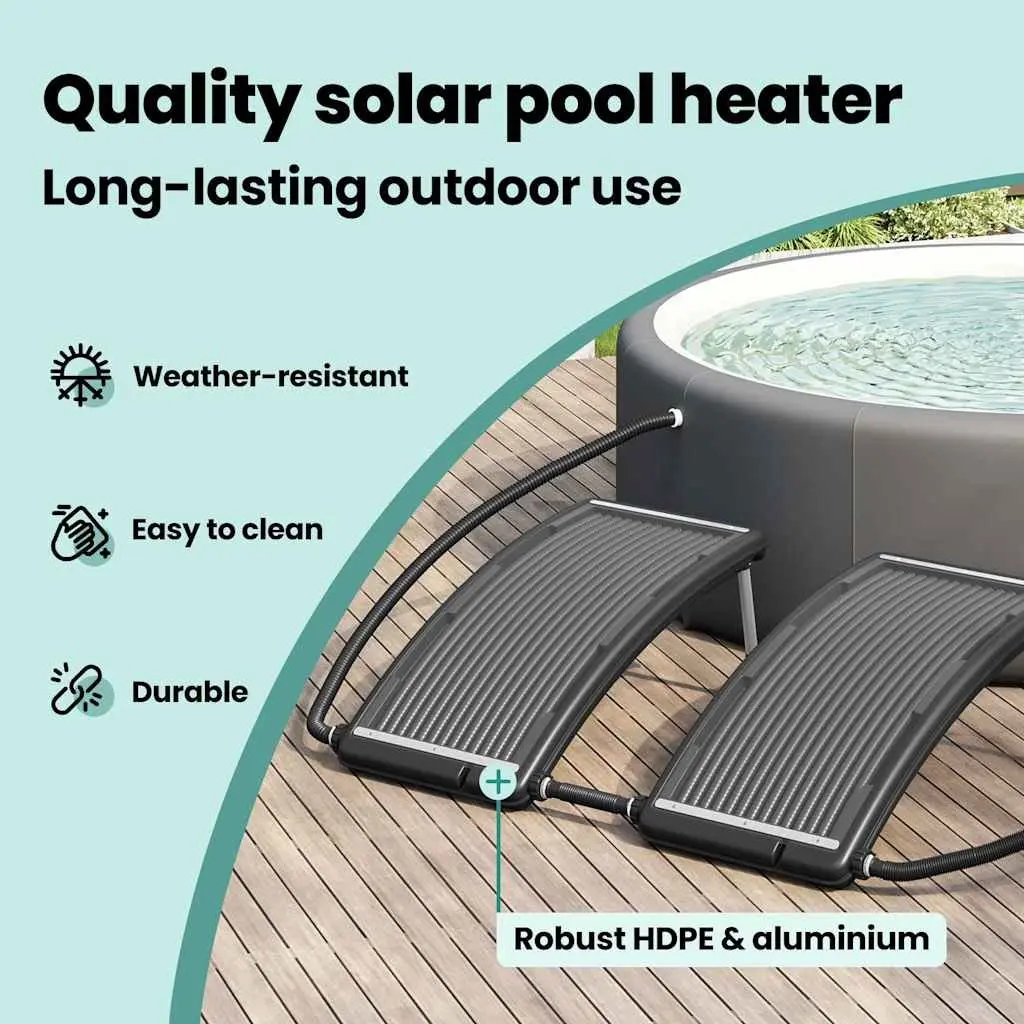 Solar Pool Heater Curved Panels 2 Pieces Above Ground Heating System