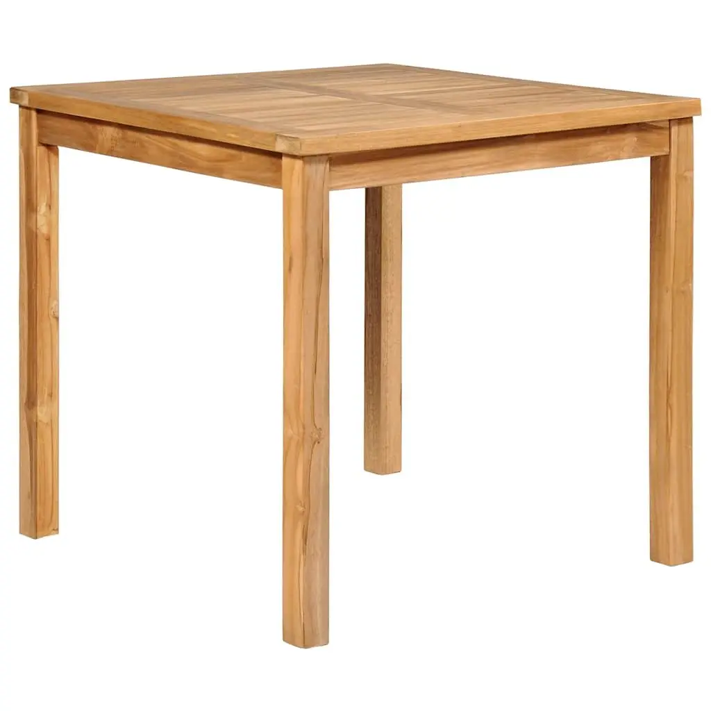 3 Piece Garden Dining Set Brown 80x80 cm Solid Teak Wood Outdoor Furniture