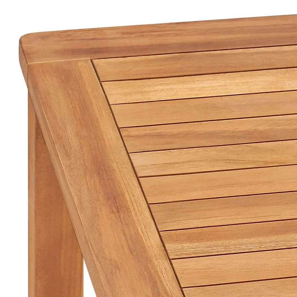 5 Piece Garden Dining Set 140x80cm Outdoor Furniture Teak Wood Table Chairs