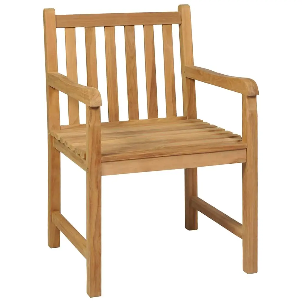 5 Piece Garden Dining Set 140x80cm Outdoor Furniture Teak Wood Table Chairs