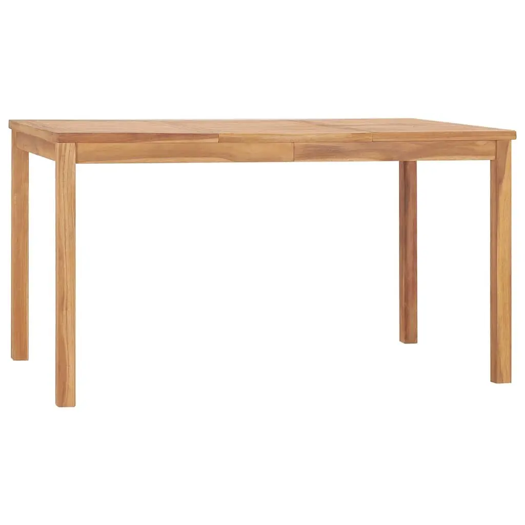 5 Piece Garden Dining Set 140x80cm Outdoor Furniture Teak Wood Table Chairs