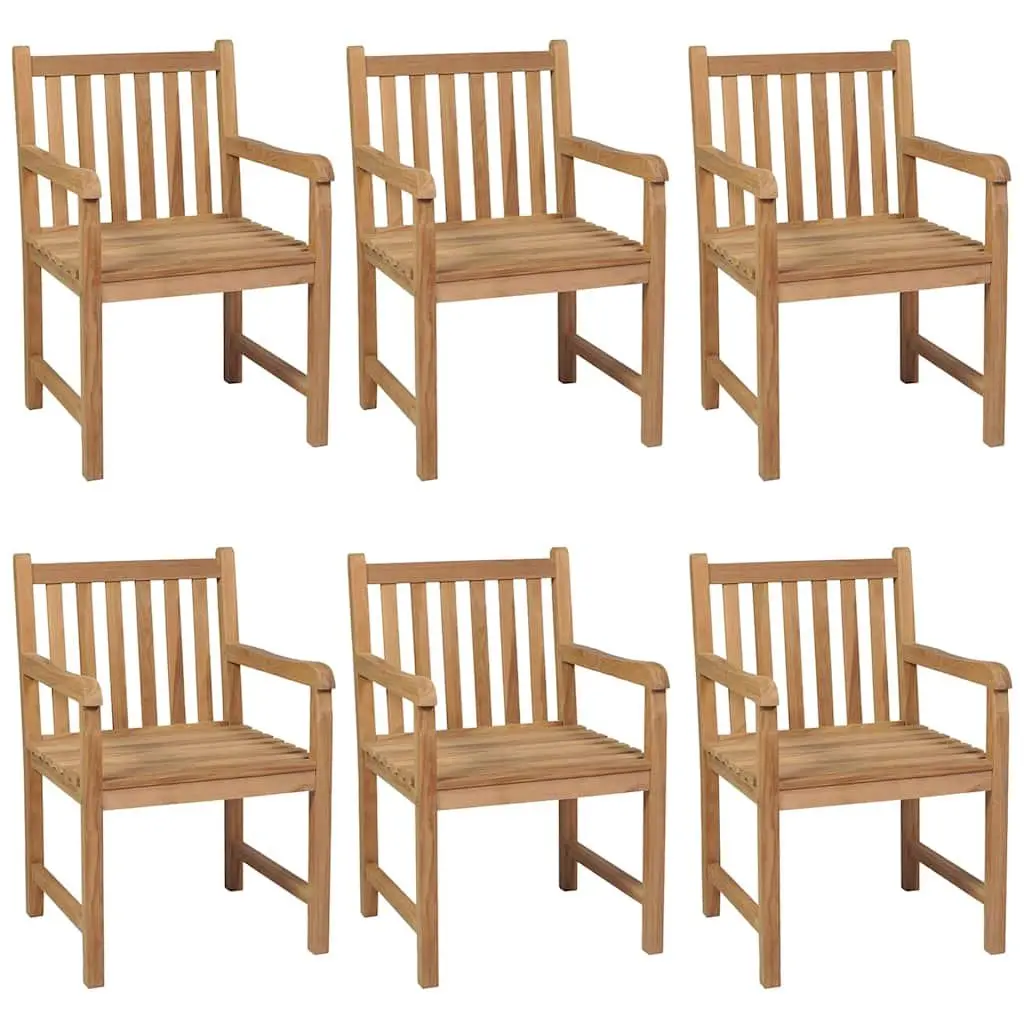 Garden Dining Set 7 Piece Outdoor Furniture Table Chairs Teak Wood Brown