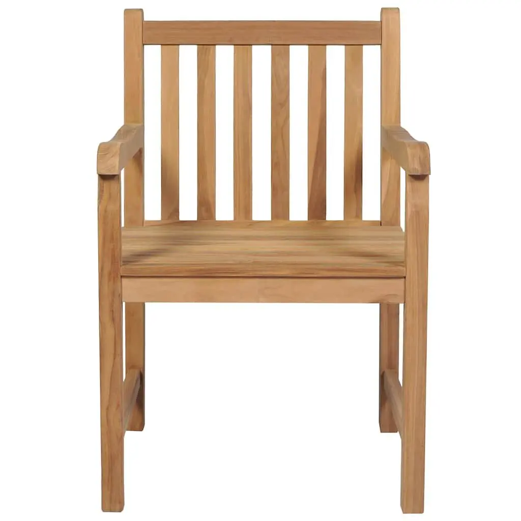 Garden Dining Set 7 Piece Outdoor Furniture Table Chairs Teak Wood Brown