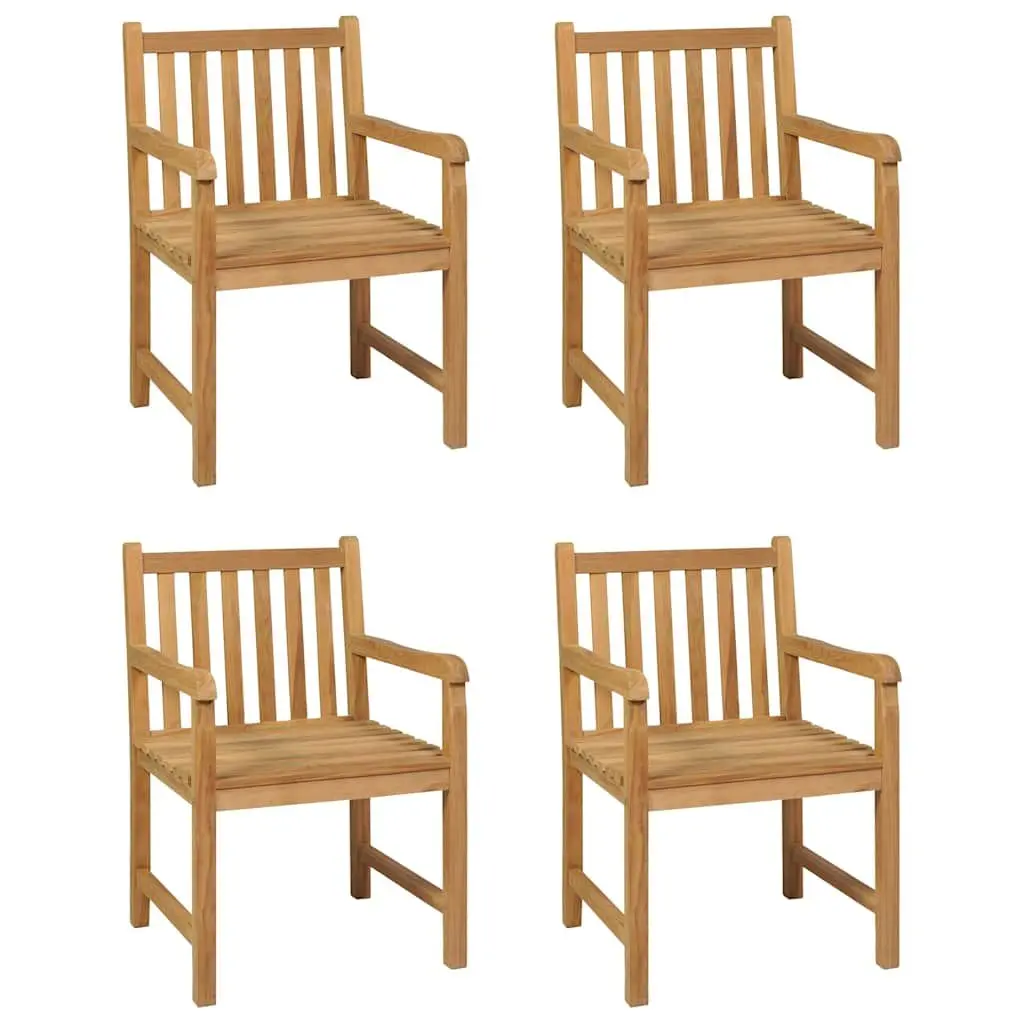 Garden Dining Set 5 Piece Outdoor Table Chairs Brown Solid Teak Wood 180x90cm