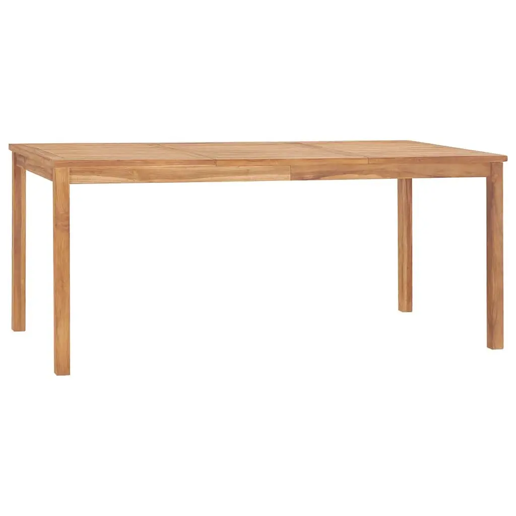 Garden Dining Set 5 Piece Outdoor Table Chairs Brown Solid Teak Wood 180x90cm