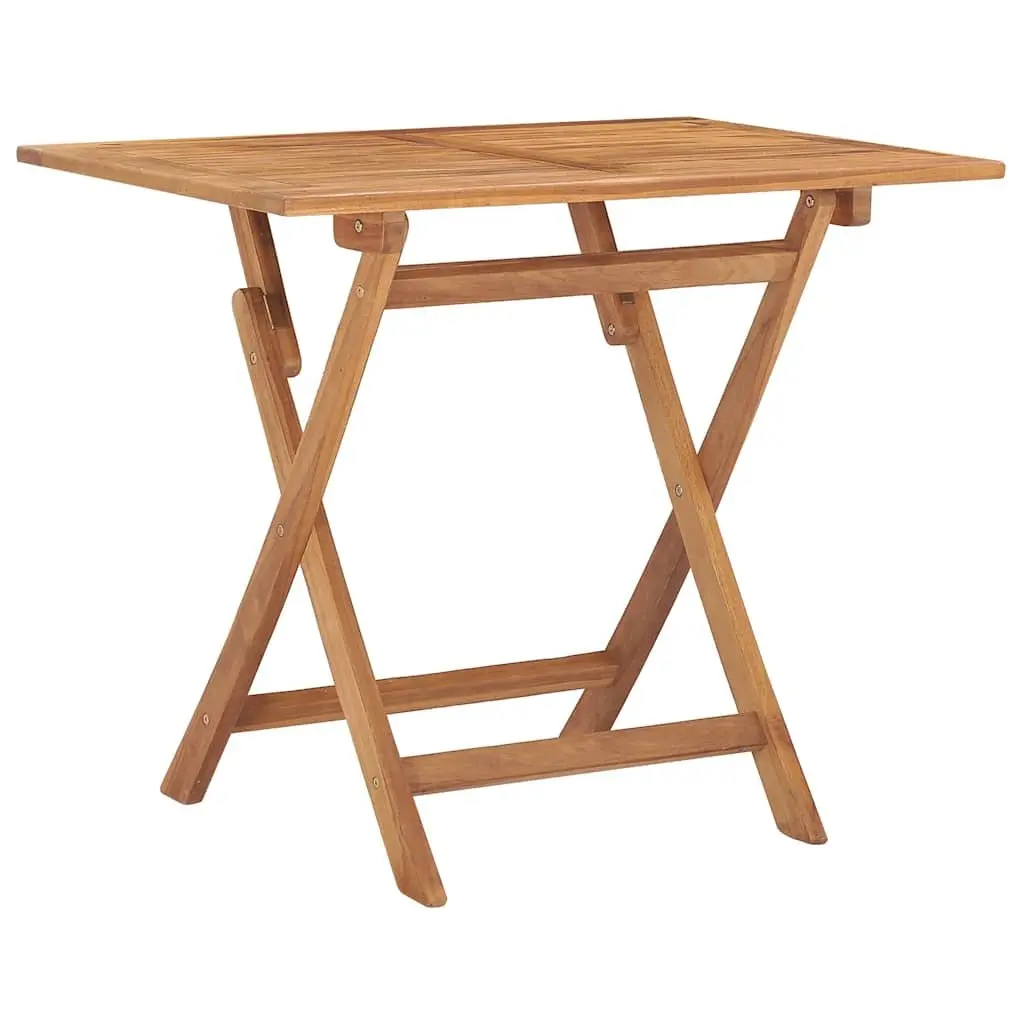 5 Piece Folding Outdoor Dining Set Teak Wood Garden Furniture Patio Table Chairs