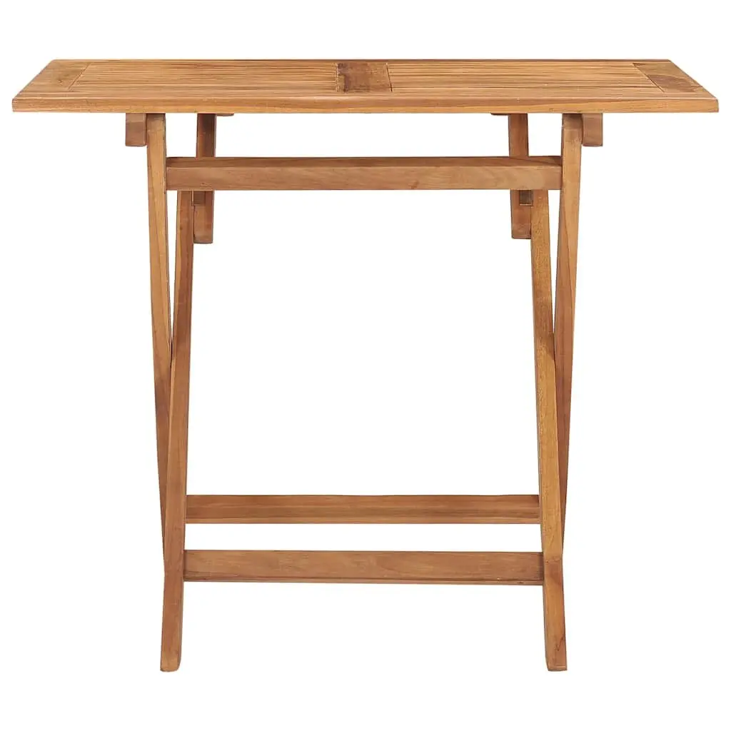 5 Piece Folding Outdoor Dining Set Teak Wood Garden Furniture Patio Table Chairs