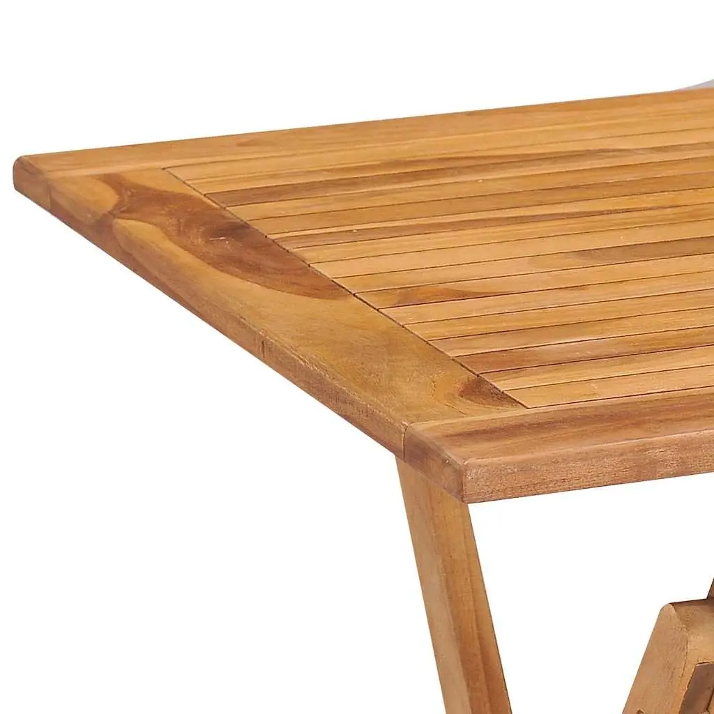 5 Piece Folding Outdoor Dining Set Teak Wood Garden Furniture Patio Table Chairs