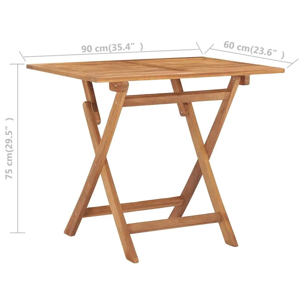 5 Piece Folding Outdoor Dining Set Teak Wood Garden Furniture Patio Table Chairs