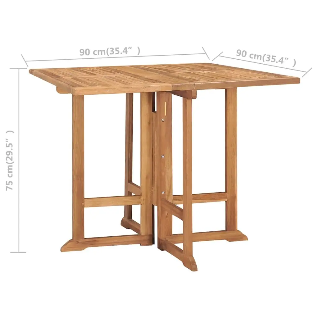 5 Piece Outdoor Dining Set with Folding Functionality