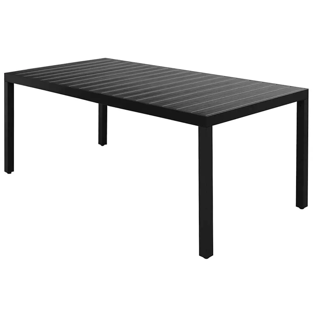 Garden Dining Set Black 9 Piece Outdoor Furniture Patio Table Chairs