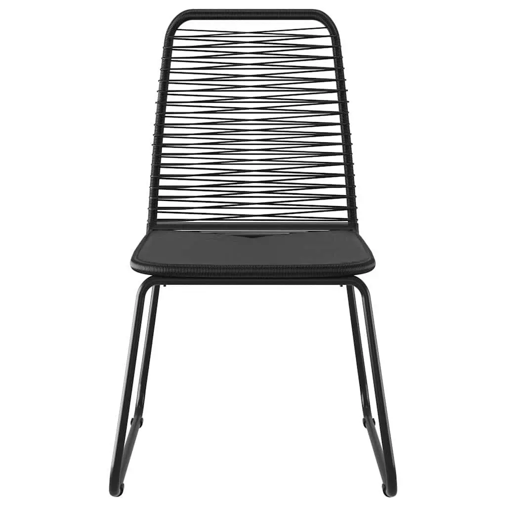 Outdoor Dining Set 5 Piece Garden Patio Furniture Table Chairs Black