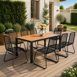 9-Piece Garden Dining Set for Outdoor Enjoyment