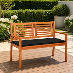 Compact 2-Seater Garden Bench with Stylish Cushion