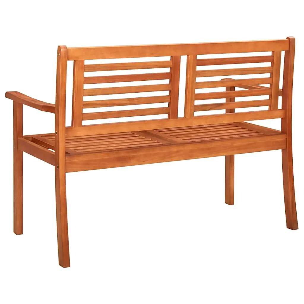 2-Seater Outdoor Garden Bench 120cm Solid Wood Patio Seating with Cushion Taupe