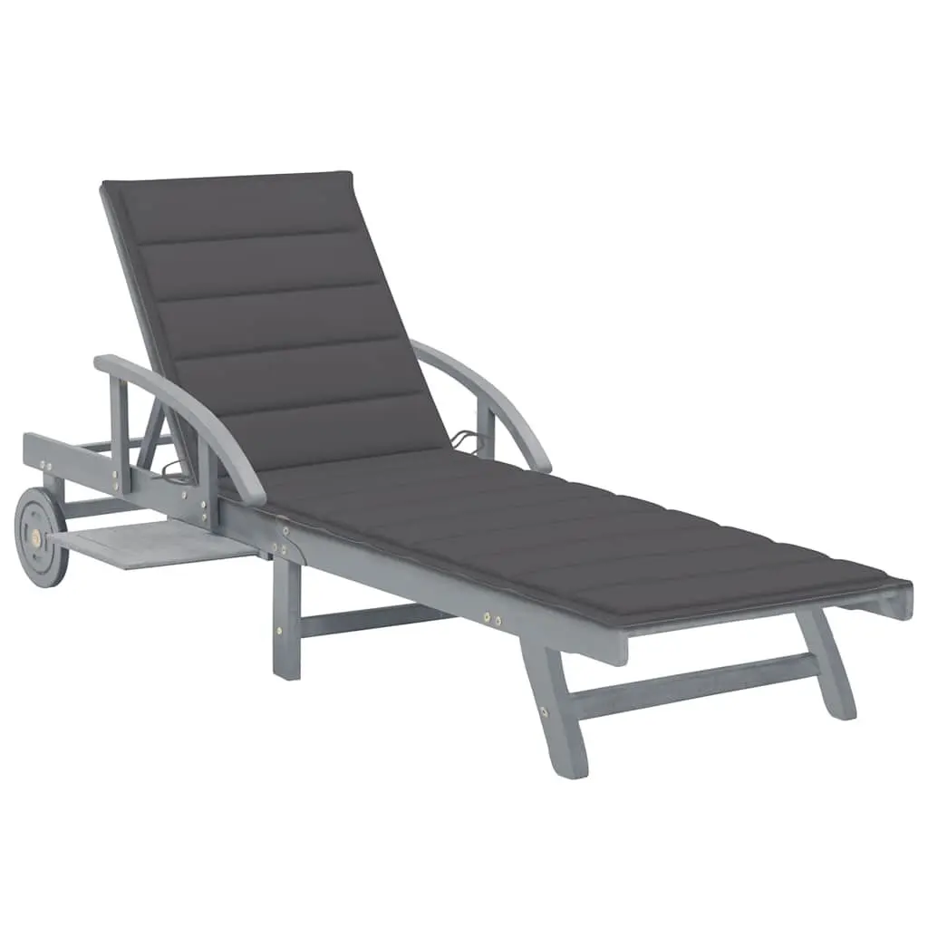 Grey Sun Lounger with Adjustable Components