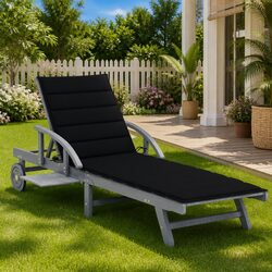 Wooden Sun Lounger for Relaxation