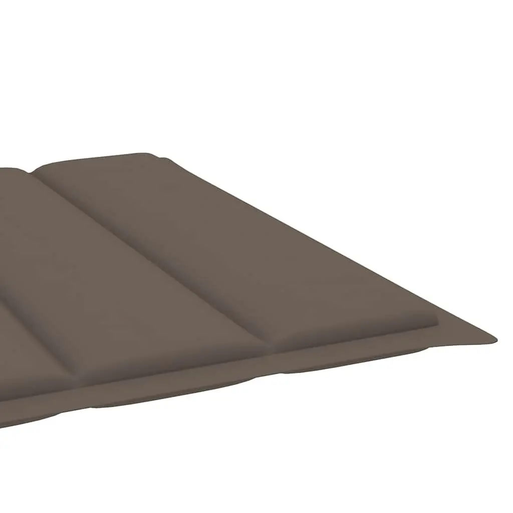 Sun Lounger Grey Adjustable Backrest Footrest with Cushion