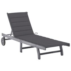 Concise Garden Sun Lounger with Cushion