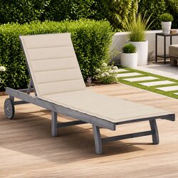 Quality Sun Lounger with Cushion and Adjustable Features
