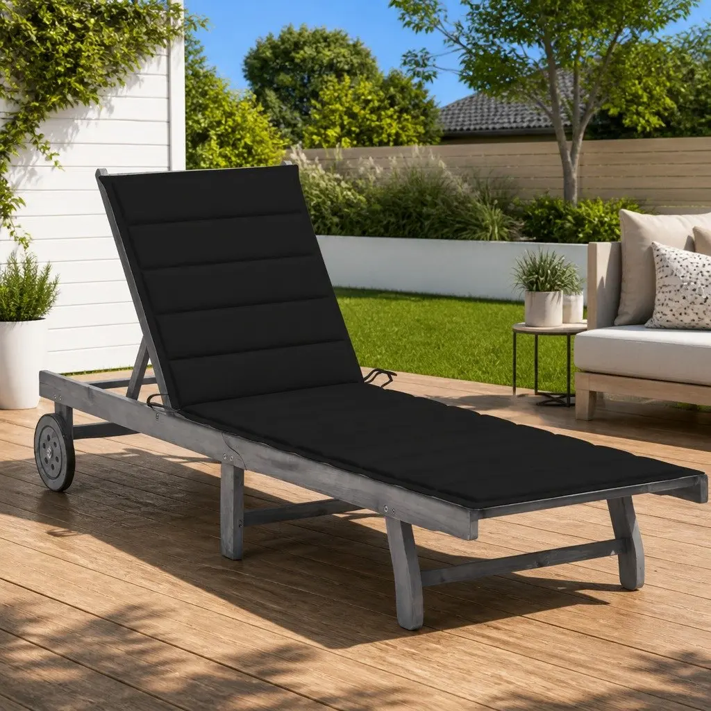 Outdoor Sun Lounger in Grey