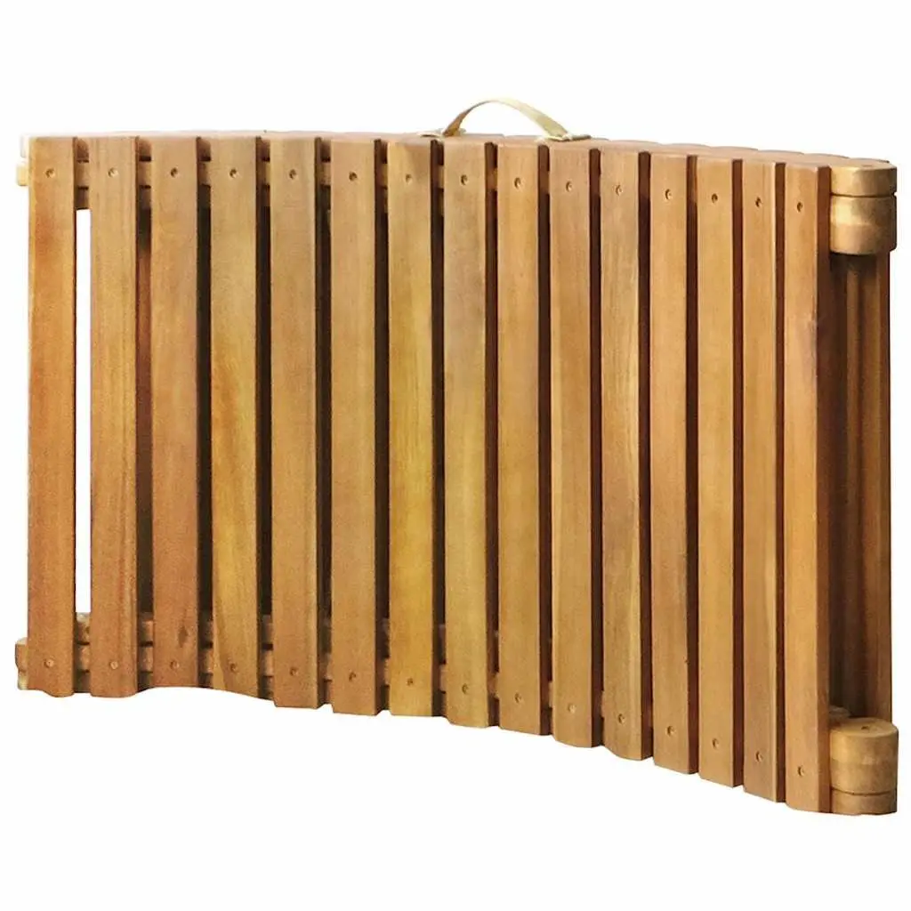 Sun Lounger with Cushion Acacia Wood Ergonomic Garden Patio Outdoor Folding