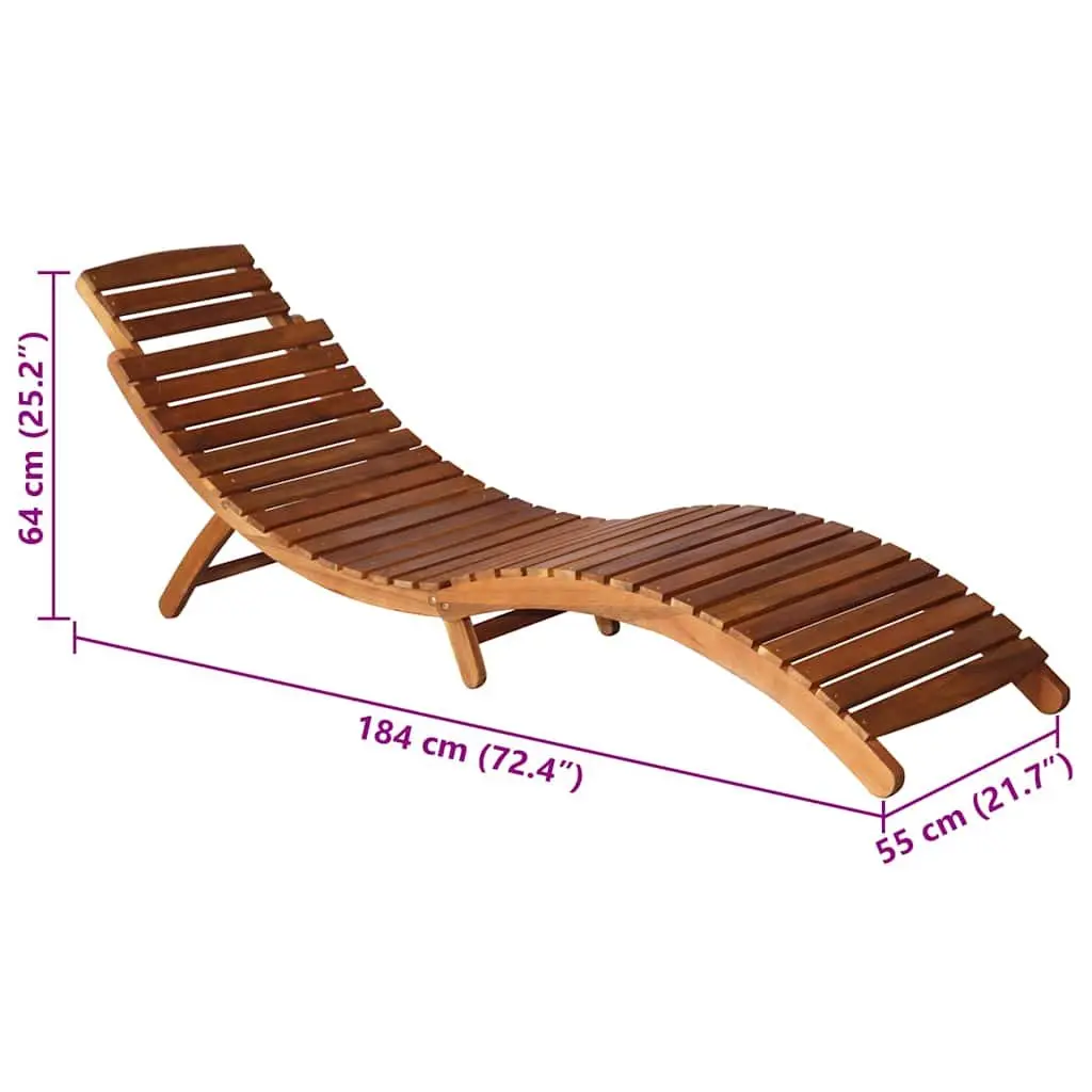 Garden Sun Lounger with Side Table and Cushion Outdoor Lounger Relaxing Bed