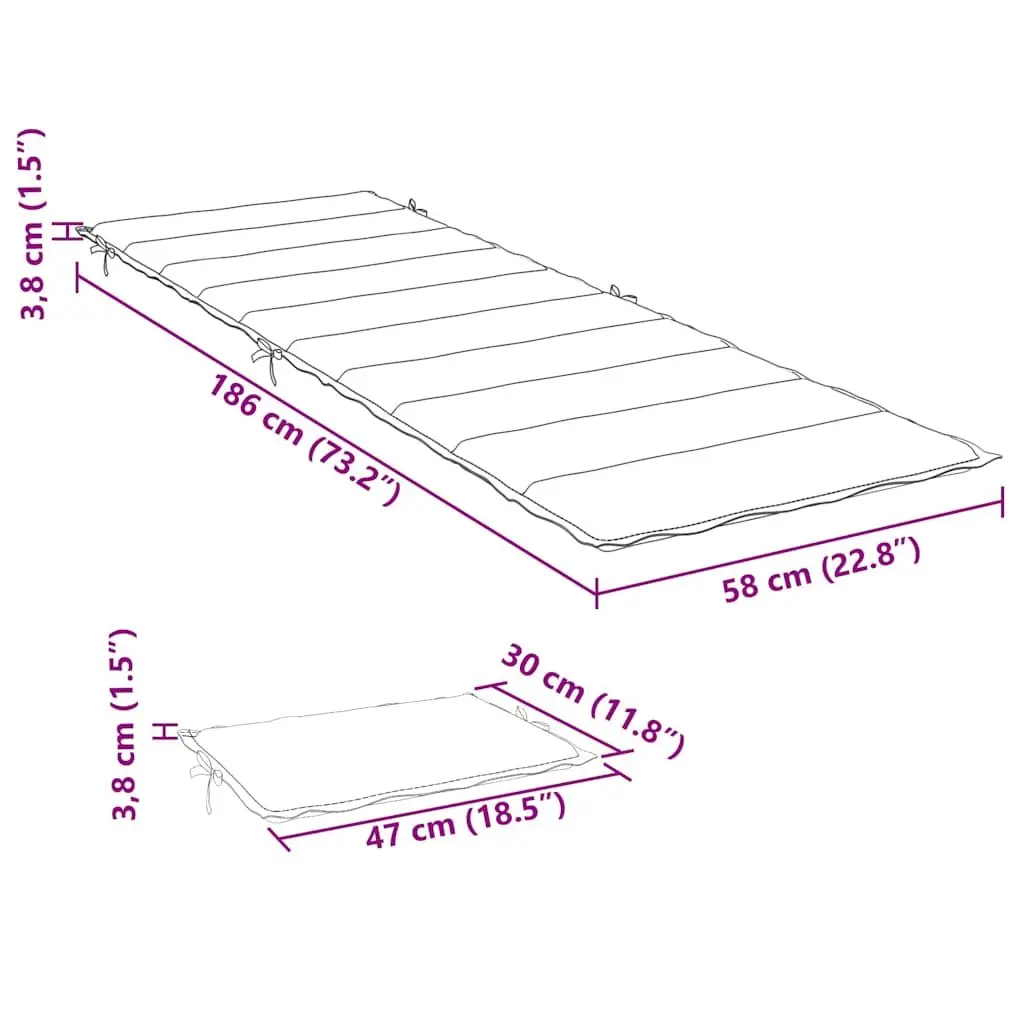 Sun Lounger with Cushion and Table for Outdoors