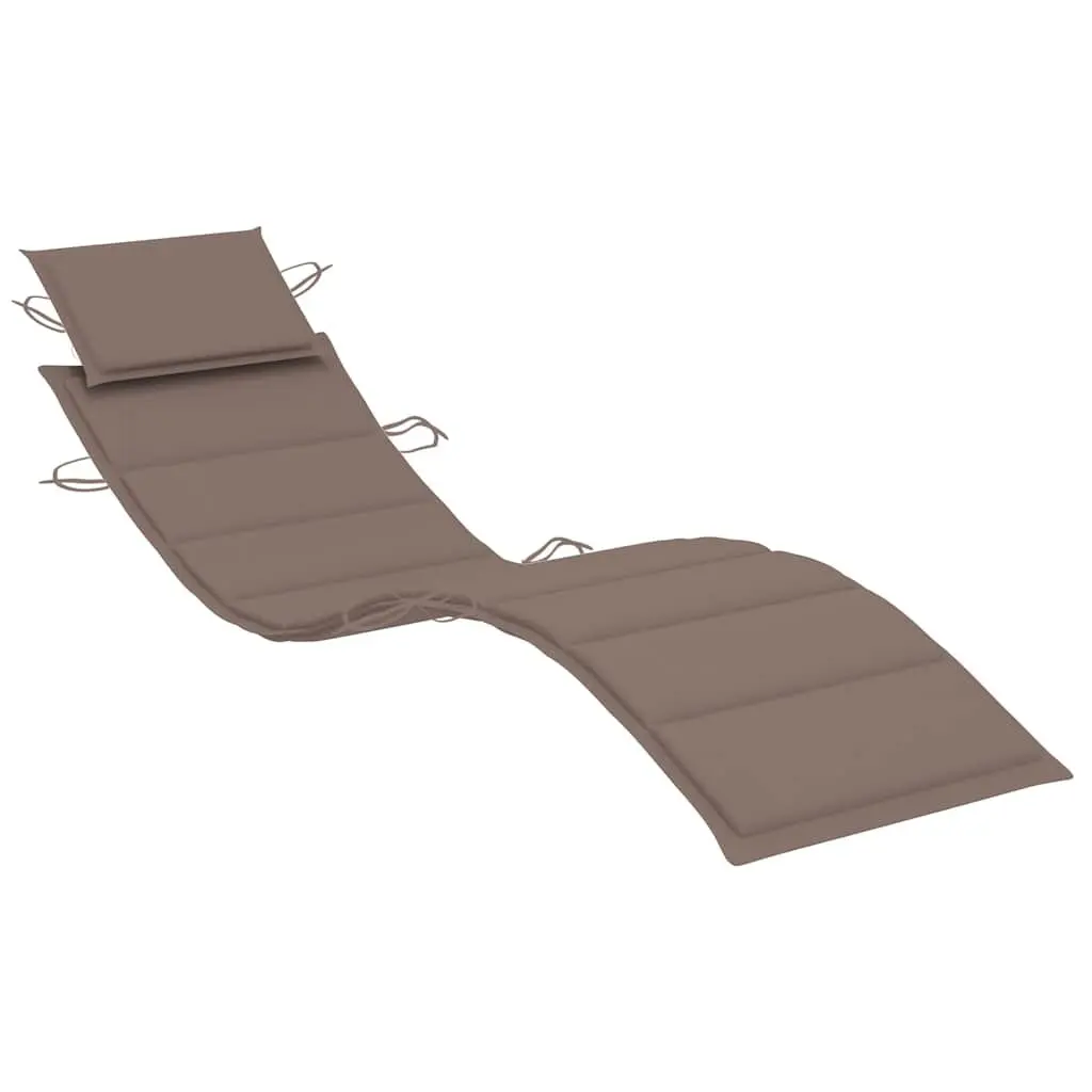 Sun Lounger with Side Table and Cushion Outdoor Garden Patio Relaxation